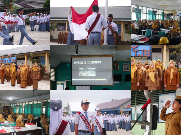 SMK Negeri 1 Tanjung Jabung Barat Awali Hari Pertama Masuk Sekolah dengan Upacara Khidmat dan Apel Kedisiplinan Serentak